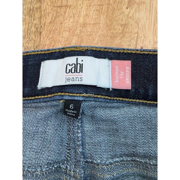 Cabi Women's High Rise Button Fly Simone Skinny Jean Dark Wash Denim Size 6 - Picture 4 of 9